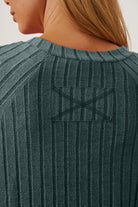 Basic Bae Full Size Ribbed Thumbhole Sleeve T-Shirt - Life's Fun Treasures