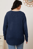 Basic Bae Full Size Ribbed Thumbhole Sleeve T-Shirt - Life's Fun Treasures