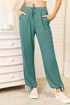 Basic Bae Full Size Soft Rayon Drawstring Waist Pants with Pockets - Life's Fun Treasures
