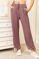 Basic Bae Full Size Soft Rayon Drawstring Waist Pants with Pockets - Life's Fun Treasures