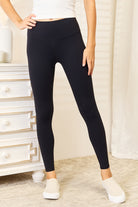 Double Take Wide Waistband Sports Leggings - Life's Fun Treasures