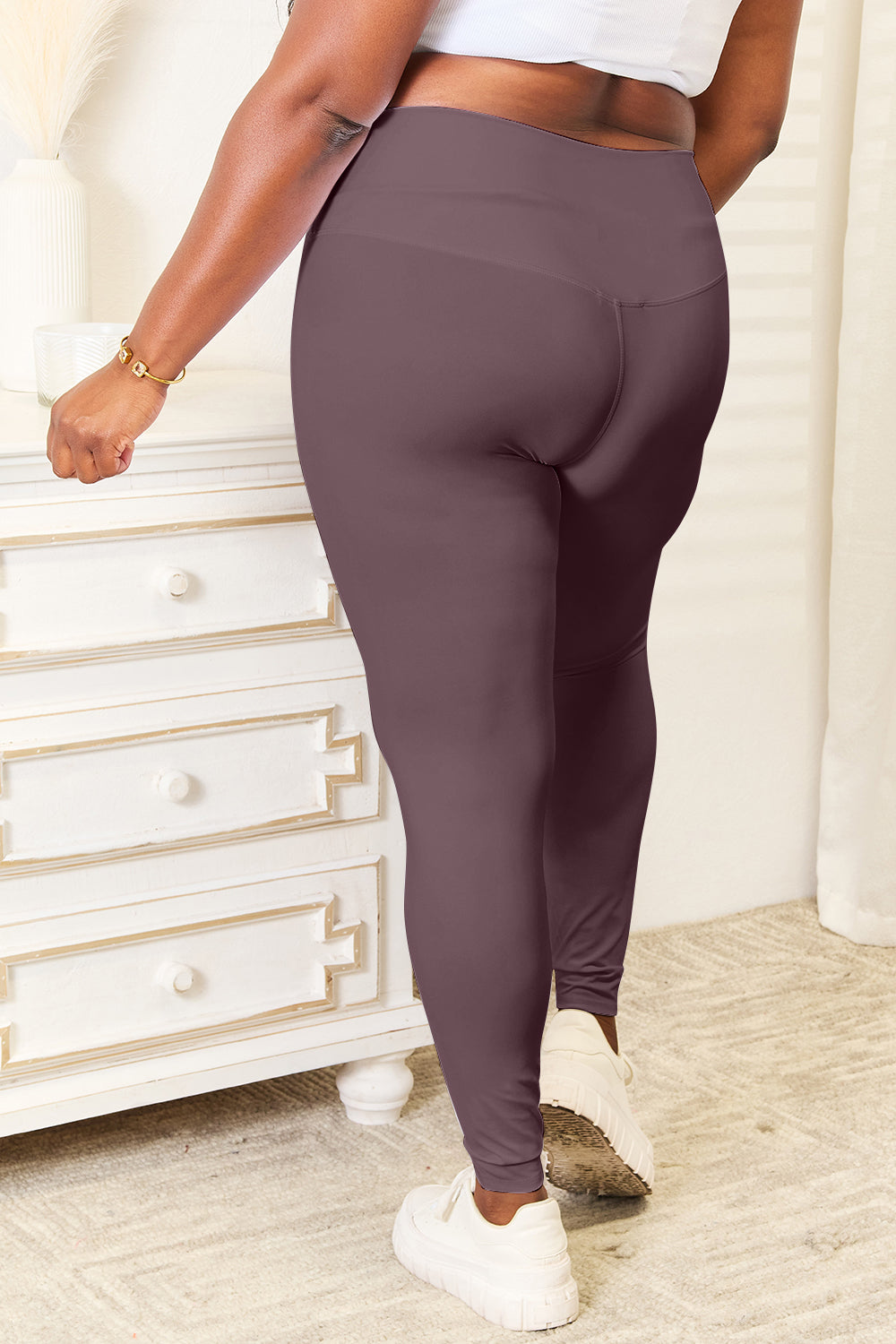 Double Take Wide Waistband Sports Leggings - Life's Fun Treasures