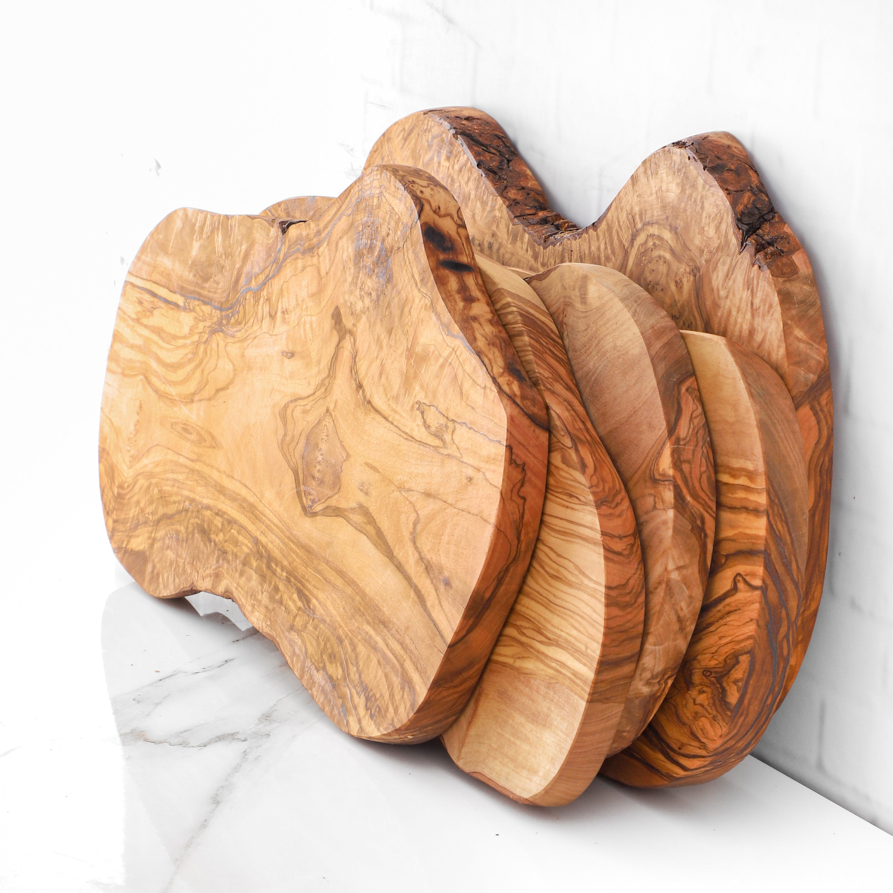 Handmade Rustic Olive Wood Cutting Board with Natural Edges - Life's Fun Treasures