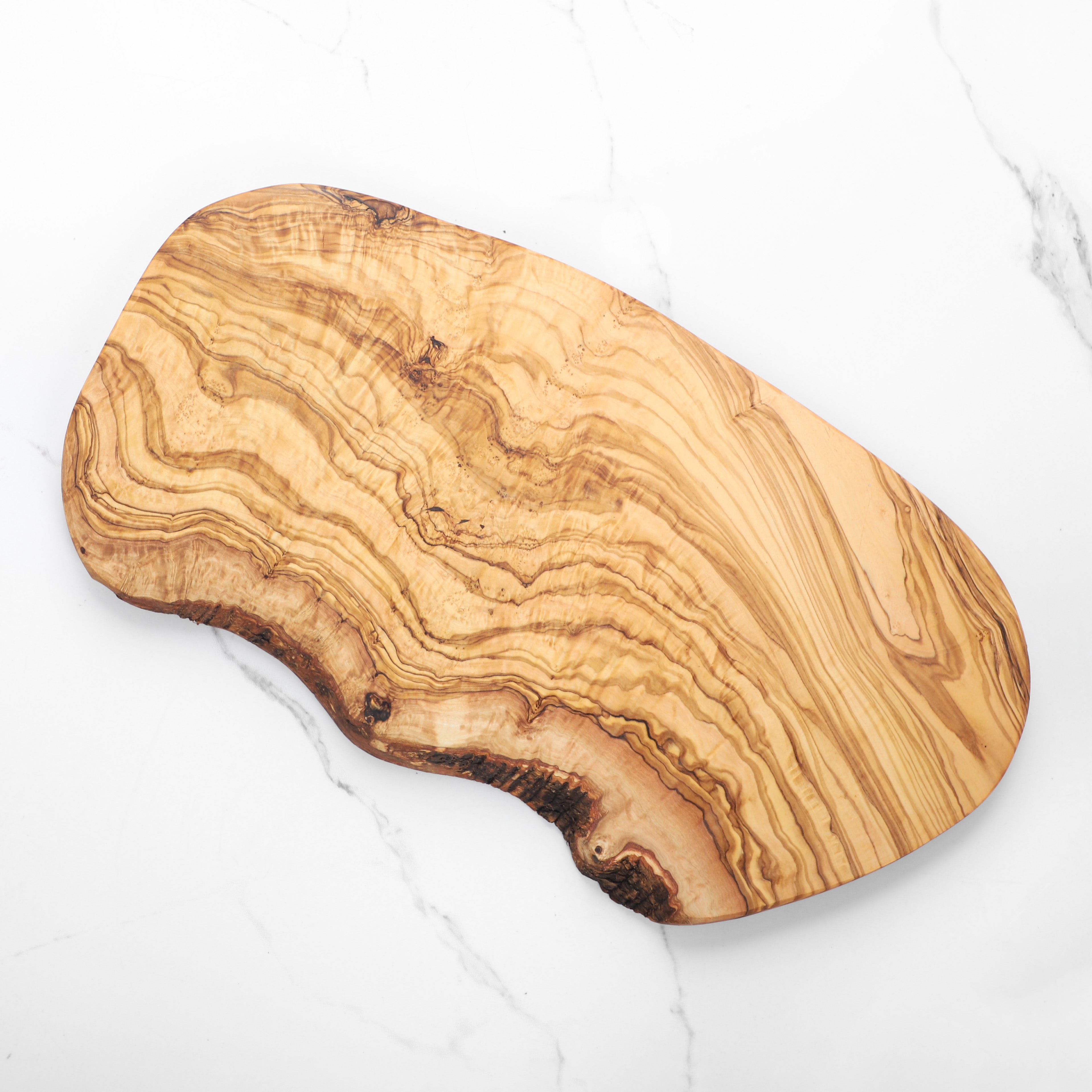 Handmade Rustic Olive Wood Cutting Board with Natural Edges - Life's Fun Treasures