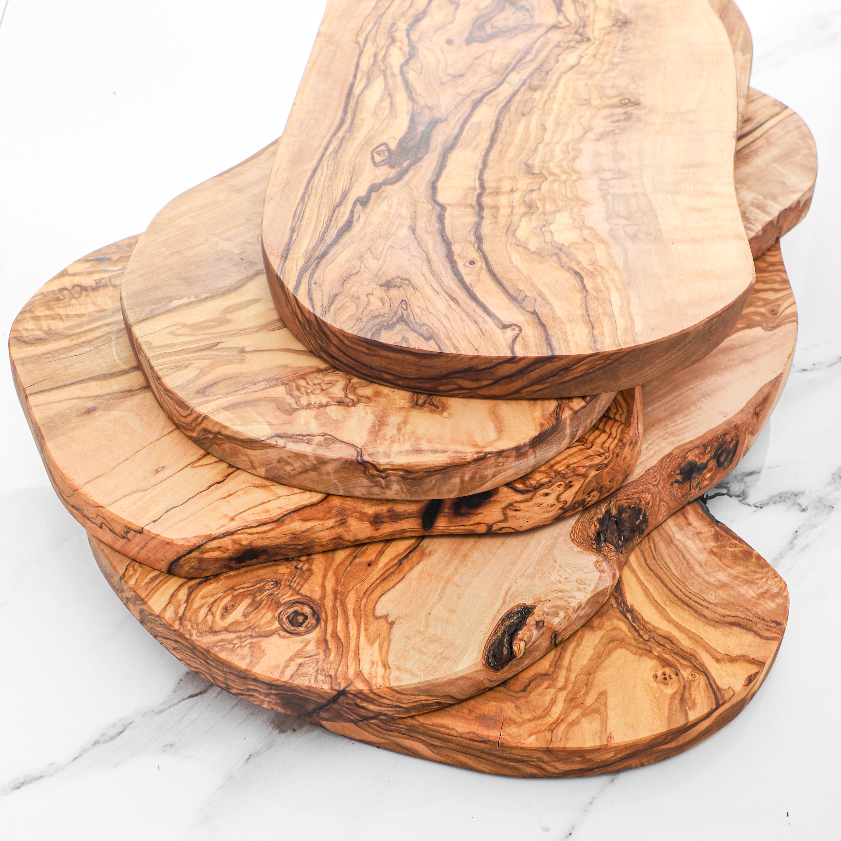 Handmade Rustic Olive Wood Cutting Board with Natural Edges - Life's Fun Treasures