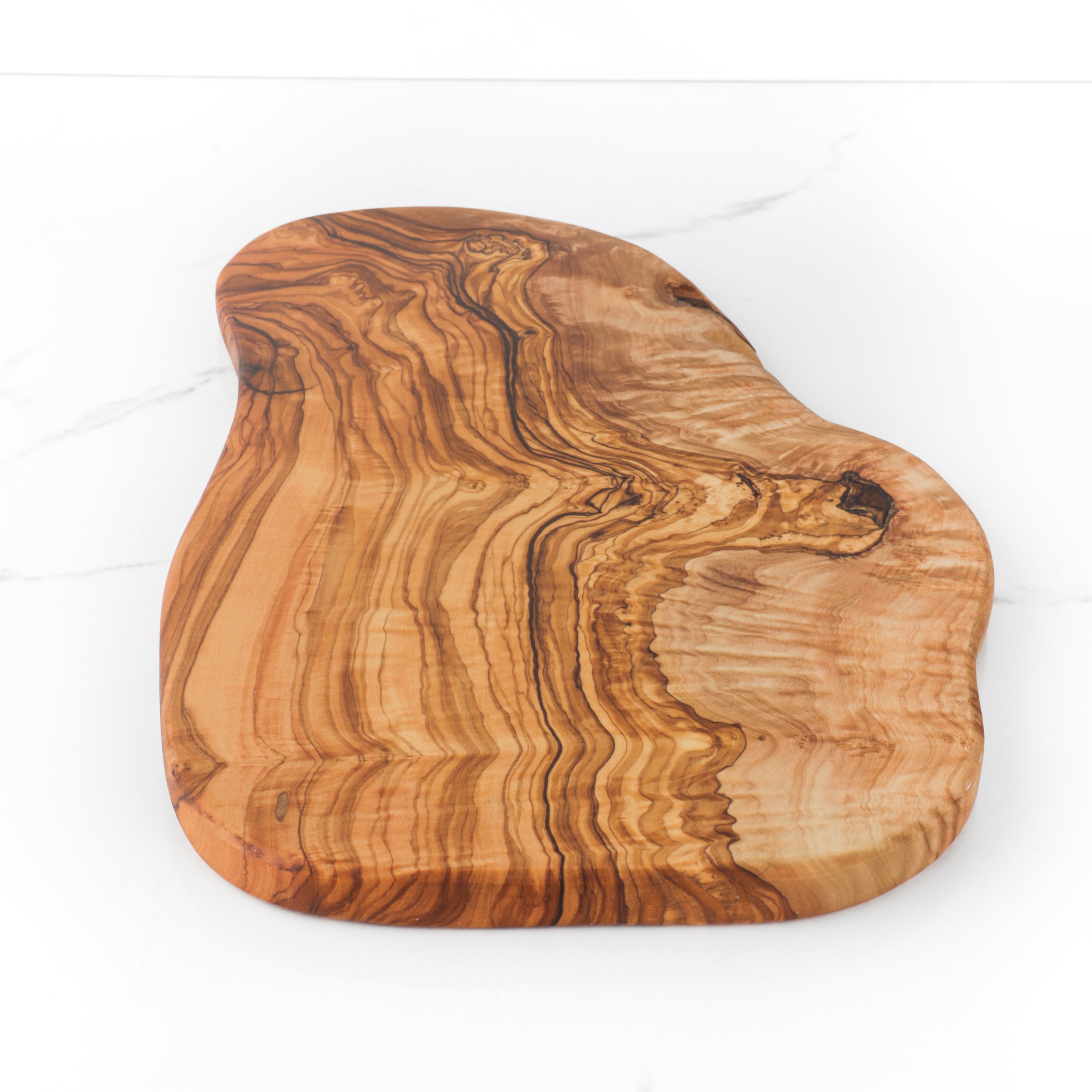 Handmade Rustic Olive Wood Cutting Board with Natural Edges - Life's Fun Treasures