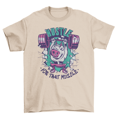 Fitness pig quote t-shirt design - Life's Fun Treasures