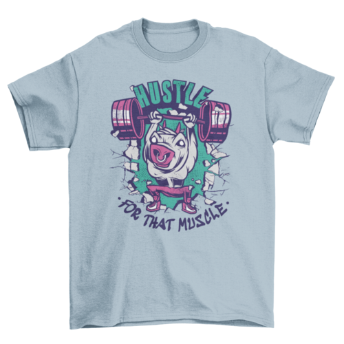 Fitness pig quote t-shirt design - Life's Fun Treasures