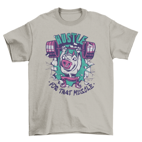 Fitness pig quote t-shirt design - Life's Fun Treasures