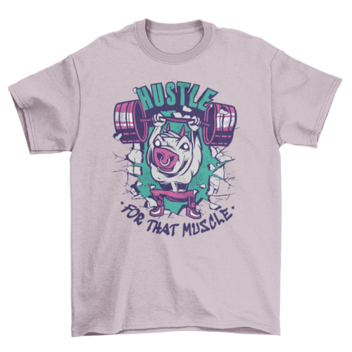 Fitness pig quote t-shirt design - Life's Fun Treasures