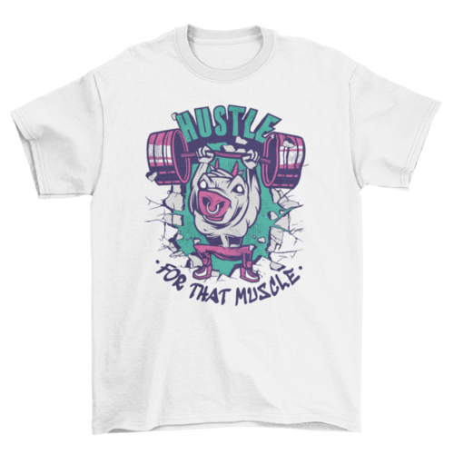 Fitness pig quote t-shirt design - Life's Fun Treasures