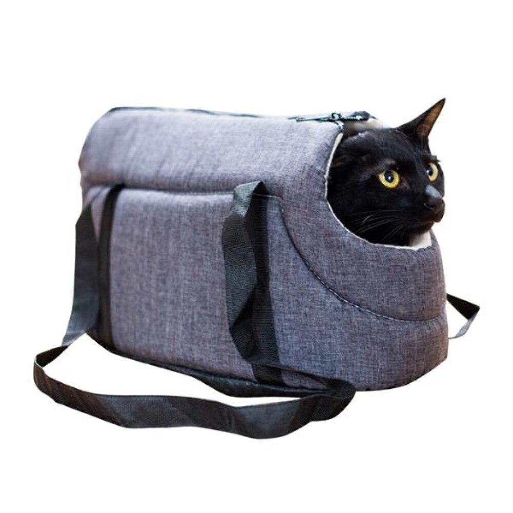 Light Pet Carrier Bag Cat / Dog Comfort Travel Handbag Gray/Rose Red - Life's Fun Treasures