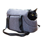 Light Pet Carrier Bag Cat / Dog Comfort Travel Handbag Gray/Rose Red - Life's Fun Treasures