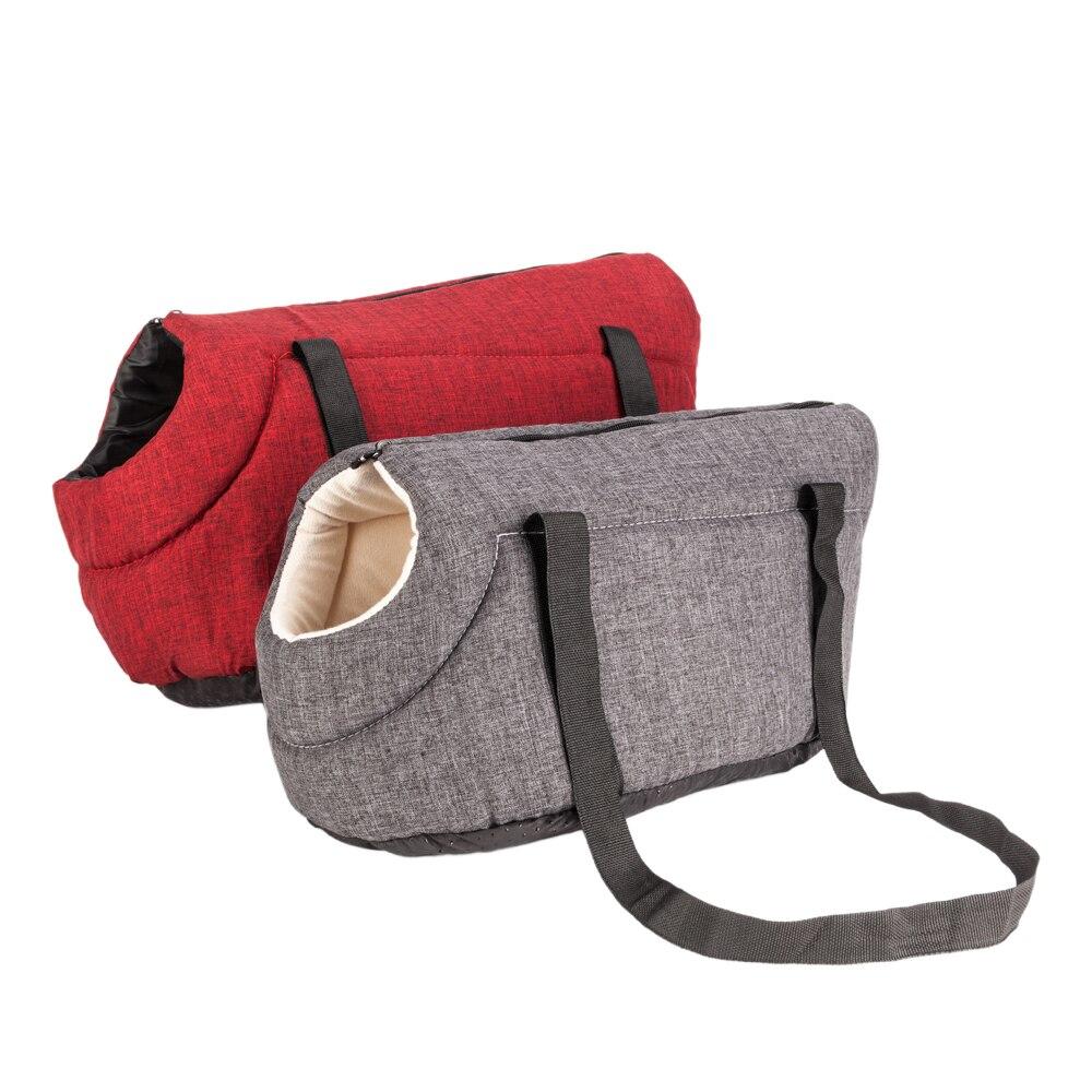 Light Pet Carrier Bag Cat / Dog Comfort Travel Handbag Gray/Rose Red - Life's Fun Treasures
