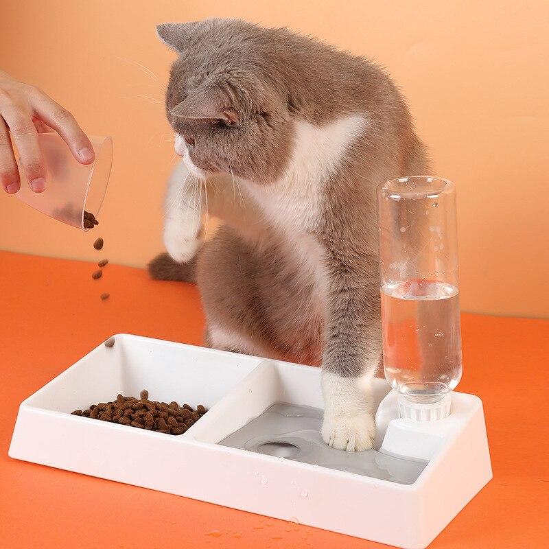 Cat Bowl Dog Water Feeder Bowl Cat Kitten Drinking Fountain Food Dish - Life's Fun Treasures