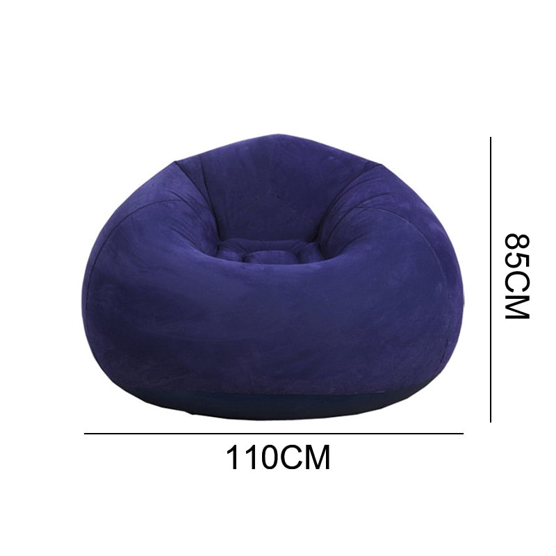 Large Lazy Inflatable Sofa Chairs PVC Lounger Seat Bean Bag Sofas Pouf - Life's Fun Treasures
