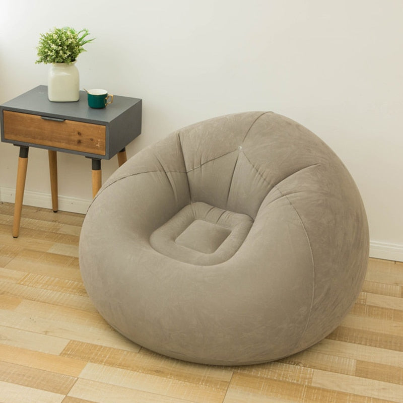 Large Lazy Inflatable Sofa Chairs PVC Lounger Seat Bean Bag Sofas Pouf - Life's Fun Treasures