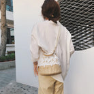 Summer Crossbody Straw Bucket with Lace - Life's Fun Treasures