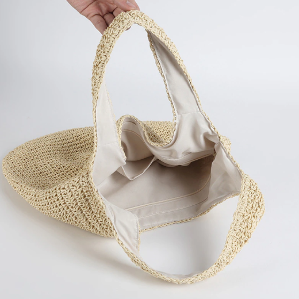 Summer Shoulder Straw Tote - Life's Fun Treasures