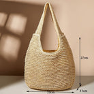Summer Shoulder Straw Tote - Life's Fun Treasures