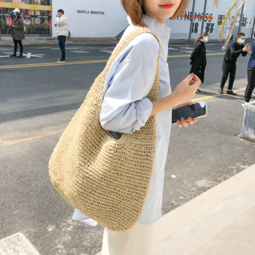 Summer Shoulder Straw Tote - Life's Fun Treasures