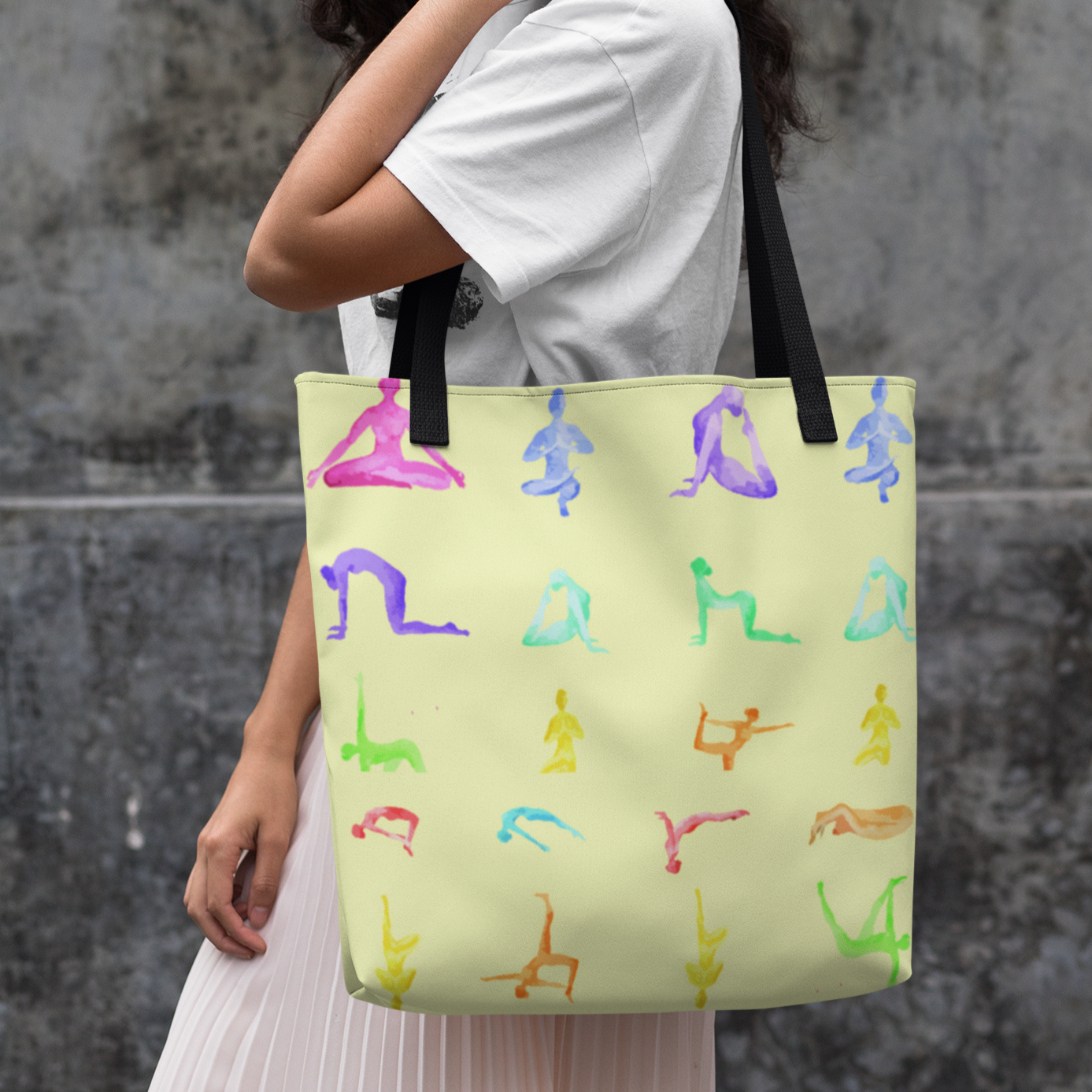 Yoga Sanctuary Everyday Yellow Tote Bag.