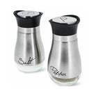 Salt and Pepper Shakers Stainless Steel Glass Set BPA Free, 4oz - Life's Fun Treasures