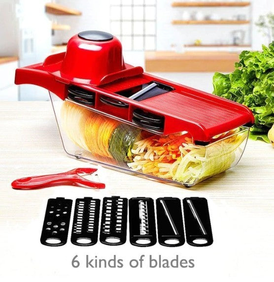 Stainless Steel 6 Blades Vegetable Slicer - Life's Fun Treasures