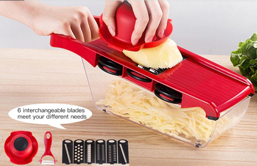 Stainless Steel 6 Blades Vegetable Slicer - Life's Fun Treasures