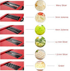 Stainless Steel 6 Blades Vegetable Slicer - Life's Fun Treasures