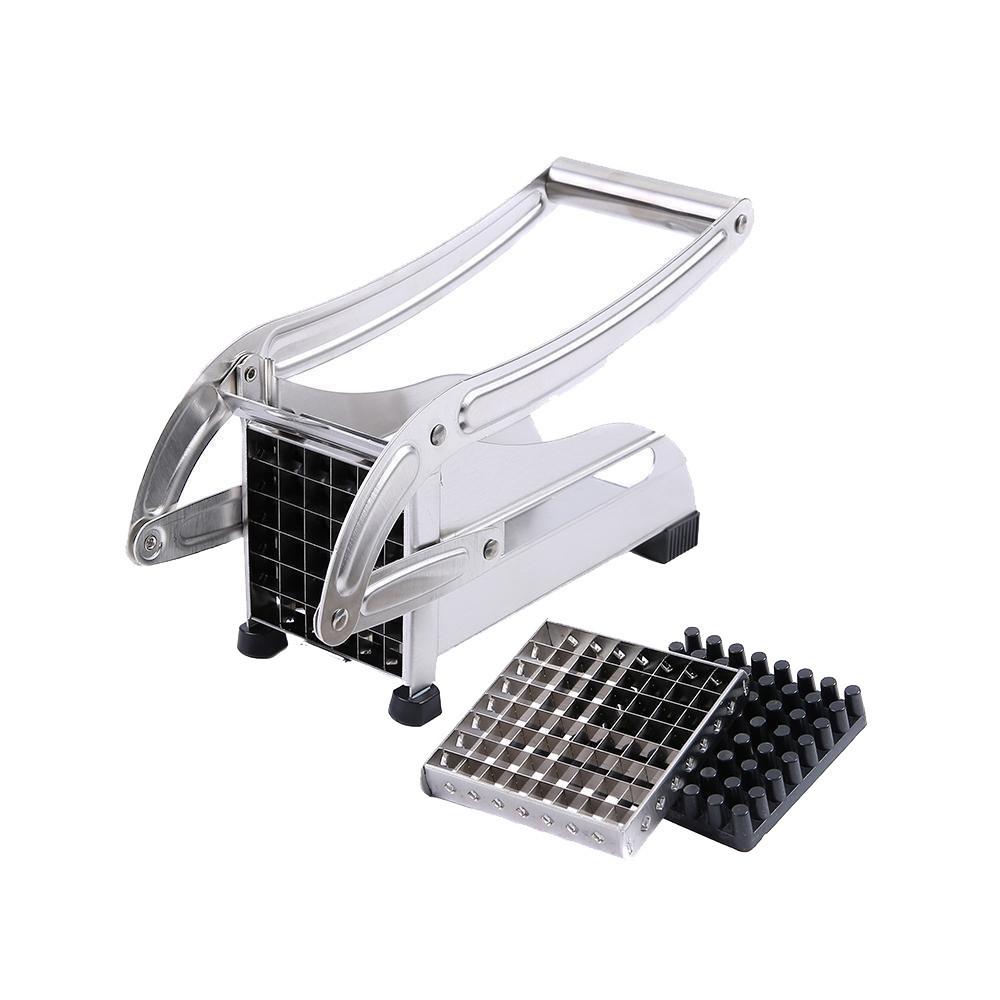 Stainless Steel French Fries and Potato Cutter with 2 Different Blades - Life's Fun Treasures