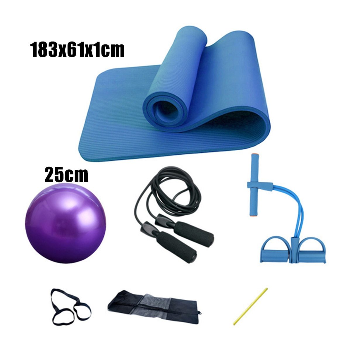 Deluxe Yoga Fitness 5 pcs Exercise Set.