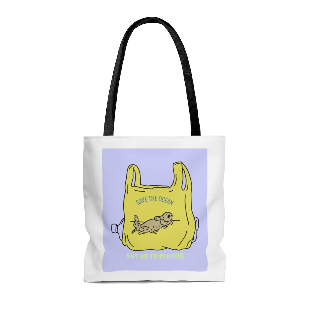 Save Earth Otter Edition Shopper Tote Bag Medium - Life's Fun Treasures