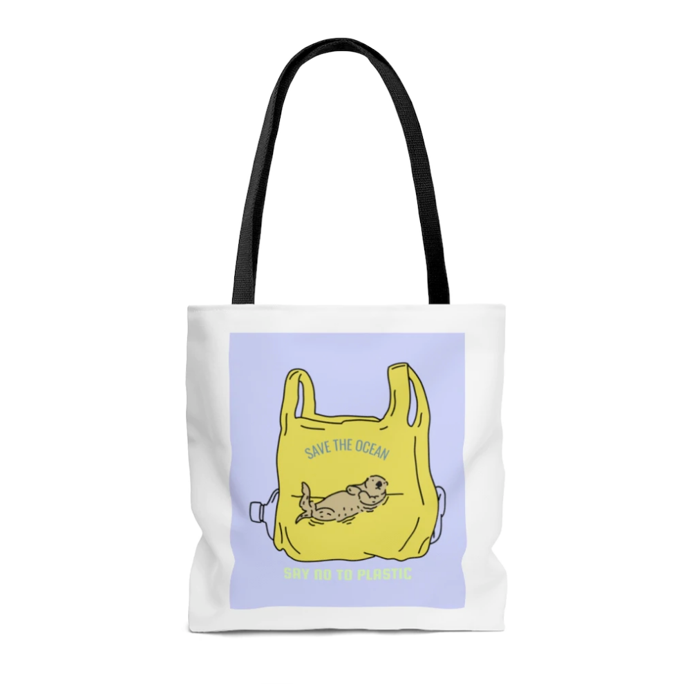 Save Earth Otter Edition Shopper Tote Bag Medium - Life's Fun Treasures