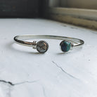 Earth and Moon Cuff Bracelet with Natural Stones - Life's Fun Treasures